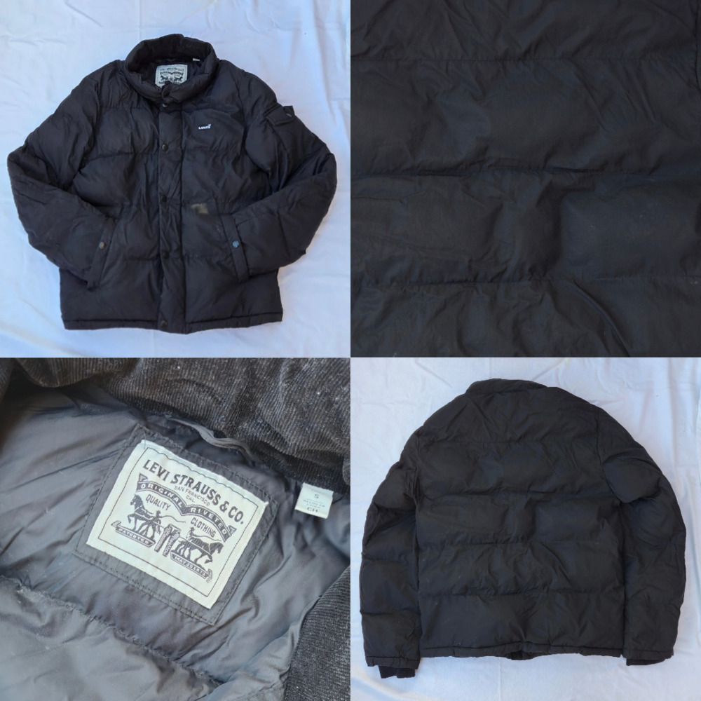 Levi's Puffer Jacket Size S Black